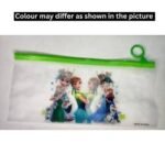 Frozen cartoon printed pencil pouch with zipper for kids school stationery