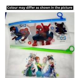 Kids Cartoon Zipper Pencil Pouch