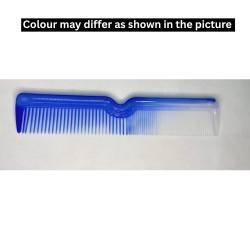 blue plastic hair comb