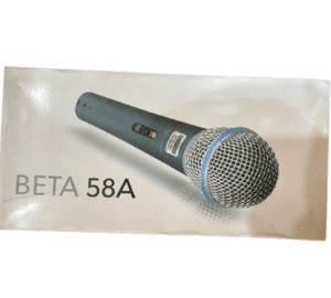 BETA 58A Professional Wired Dynamic Microphone – Clear Vocal Sound | Stage, Singing & Recording Mic