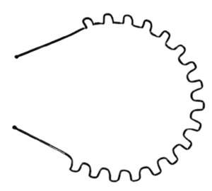 Metal Spring Hairband (wide zig zag)