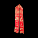 Jay Hanuman polyester dupatta gamcha with religious print for puja and temple use