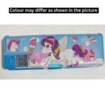 Unicorn Printed Pencil Box | Kids Plastic Pencil Case with Sharpener