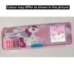 Unicorn Printed Pencil Box | Kids Plastic Pencil Case with Sharpener and calculator