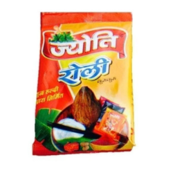 Jyoti Roli Kumkum red powder packet for puja and religious rituals