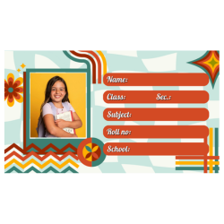 Personalized name slip stickers for school books and notebooks