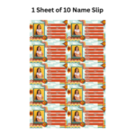 Personalized name slip stickers for school books and notebooks