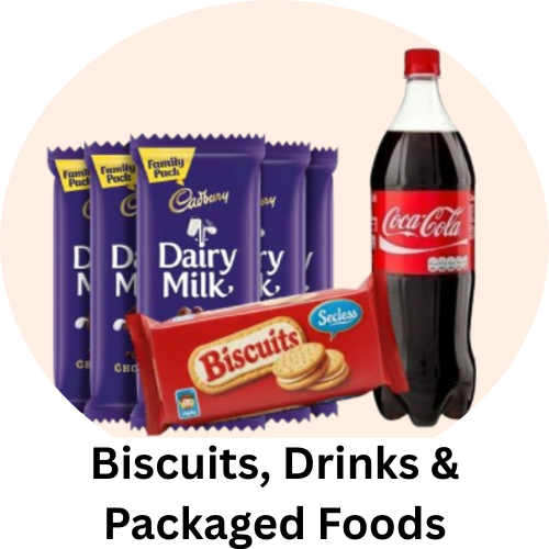 Biscuits, Drinks & Packaged Foods