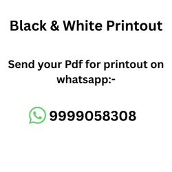 Black and white printout service A4 document printing send PDF on WhatsApp